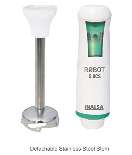 INALSA Hand Blender Robot 5.0 CS with 500 Watt with Chopper & 700 ml Multipurpose Jar|100% Copper Motor |Low Noise |2 Year Warranty| ISI Approved INALSA Hand Blender Robot 5.0 CS with 500 Watt with Chopper & 700 ml Multipurpose Jar|100% Copper Motor |Low Noise |2 Year Warranty| ISI Approved